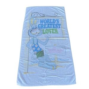 Vintage World’s Greatest Lover Beach Towel R.A. Briggs Beach Bunny Novelty Funny
